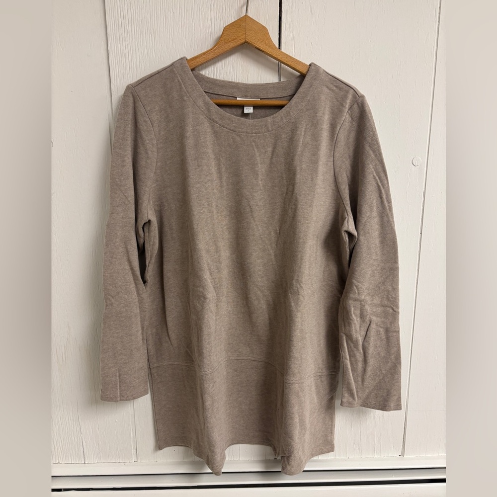 J. Jill 100% Cotton Long Sleeve Tee w/ Tulip Hem